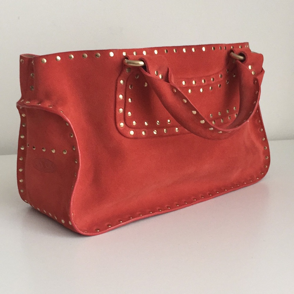 Authentic Celine Boogie Studded Suede Leather Tote